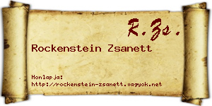 Rockenstein Zsanett névjegykártya
