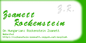 zsanett rockenstein business card
